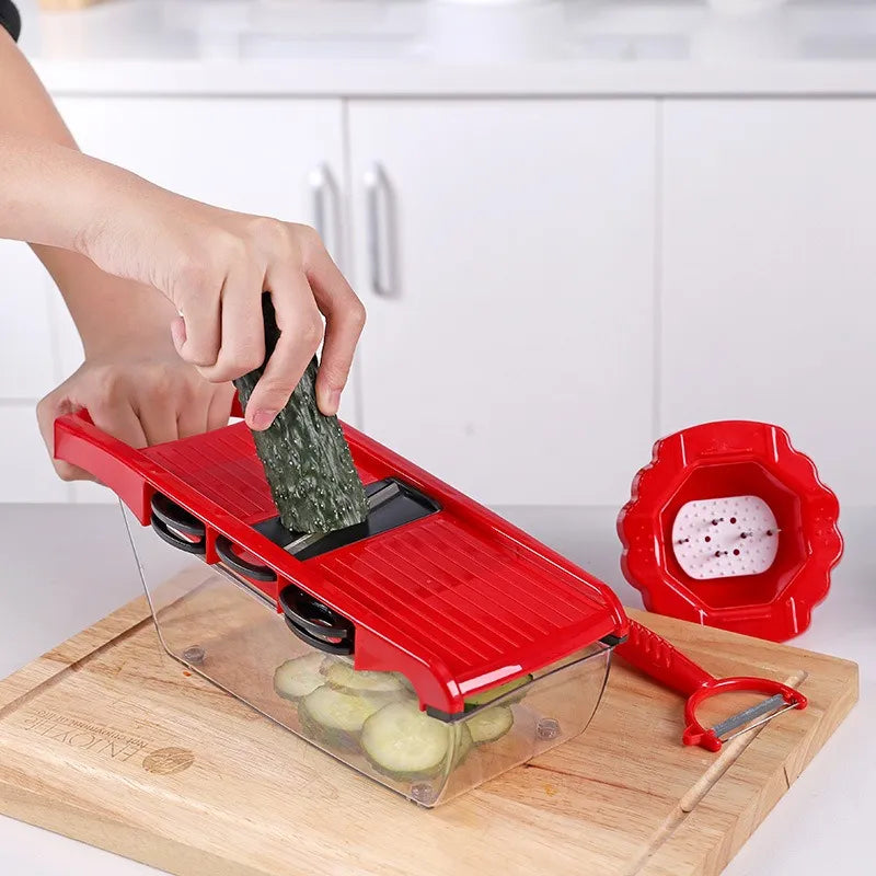 Picador De Verduras Multifuncional Cortador Verduras Gris