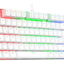 Teclado Gamer Redragon Kumara K552 QWERTY Español Latinoamérica Color Blanco con Luz RGB