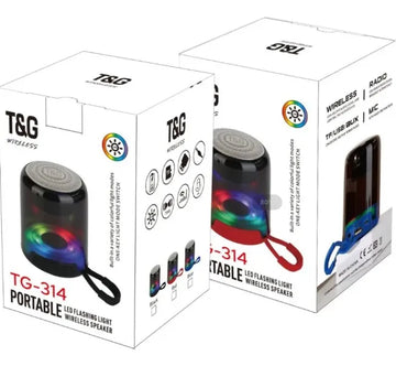 Mini Parlante Bluetooth Fm Tf Aux Recargable Led Rgb Color Rojo