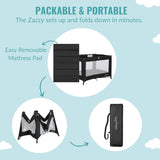 Cuna Portátil Ultra Ligera Dream On Me Zazzy Con Moisés