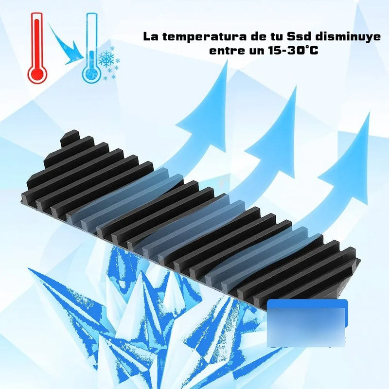 Cooler Disipador Calor M.2 Sata Nvme Cobre Cubierto Grafeno