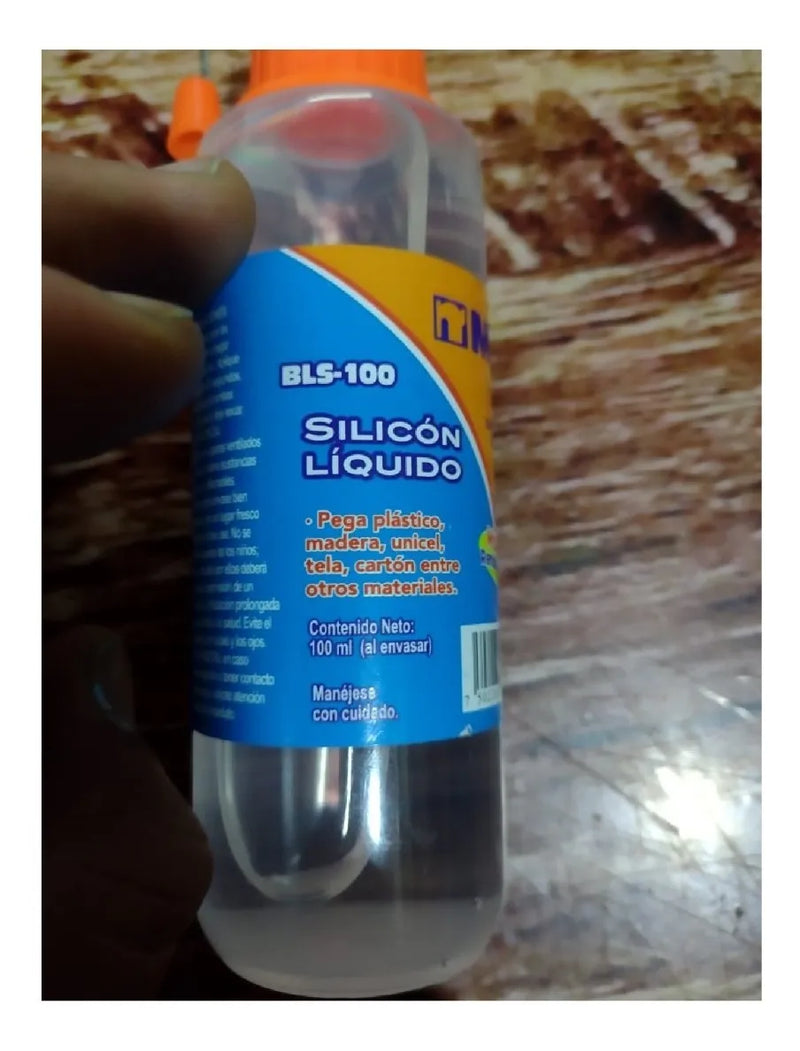 Silicona Liquida 100 Ml Pegar Madera Plastico Unicel Tela