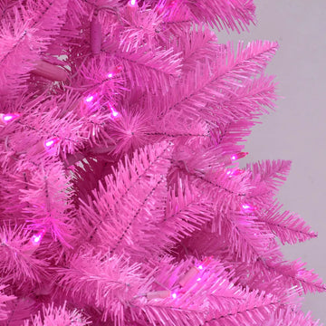 Sweet Shine Arbol De Navidad Artificial Rosa Preiluminado De