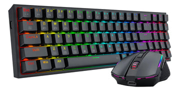 Combo Redragon 2 En 1 Pollux + Trident S136 Black Teclado Negro Idioma Ingles
