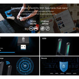 Adaptador Usb Wifi 1300 Mbps Dual 5g Y 2.4g + Bluetooth