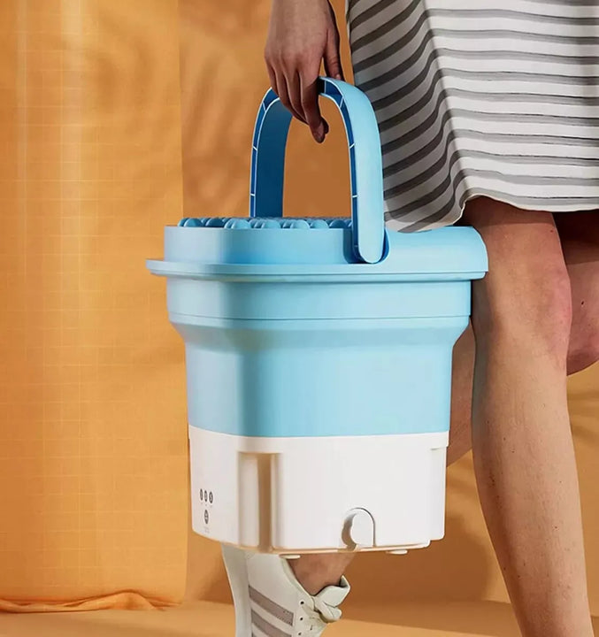 Lavadora Portátil Viajera Multifuncional Eléctrica Azul Azul Cielo