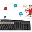 Kit de teclado y mouse Genius KM-200 Español de color negro