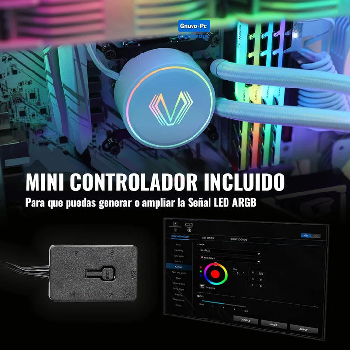 Enfriamiento Liquido Pc 360 Mm Argb Lga 1700 Am5 1200 Blanco