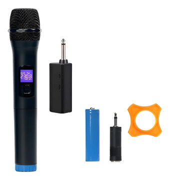 Microfono Inalambrico Uhf- Receptor Recargable Neg