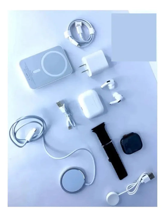 Combo Reloj Smartwatch X8 Ultra + Audífonos Naranja Negro Blanco Mesh Naranja - Negra Según Disponibilidad