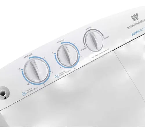 Lavadora 7kg Semiautomática White Westinghouse Wwtb07m6muww Blanco