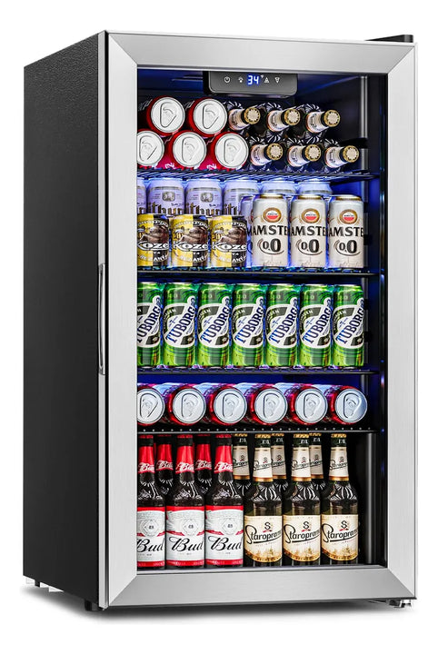 Refrigerador Mini Con Puerta De Vidrio 126 Latas Oficina Bar