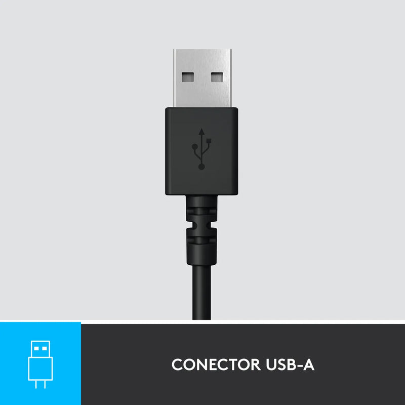 Logitech H390, Diadema Usb / Mic Sin Ruido Y Controles Cable Negro