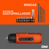 Taladro Atornillador Inalámbrico 8v Daewoo Dacd8v 10mm Naranja 50 Hz/60 Hz