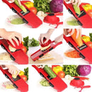 Mandoline Slicer 6en1 Cortadora De Verduras Rallador Cocina Rojo