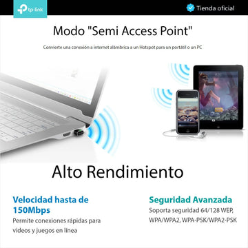Tp-link, Tarjeta De Red Usb Nano Wifi 150mbps, Tl-wn725n