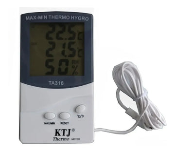 Termohigrometro Digital Termometro Reloj Sonda Ta318