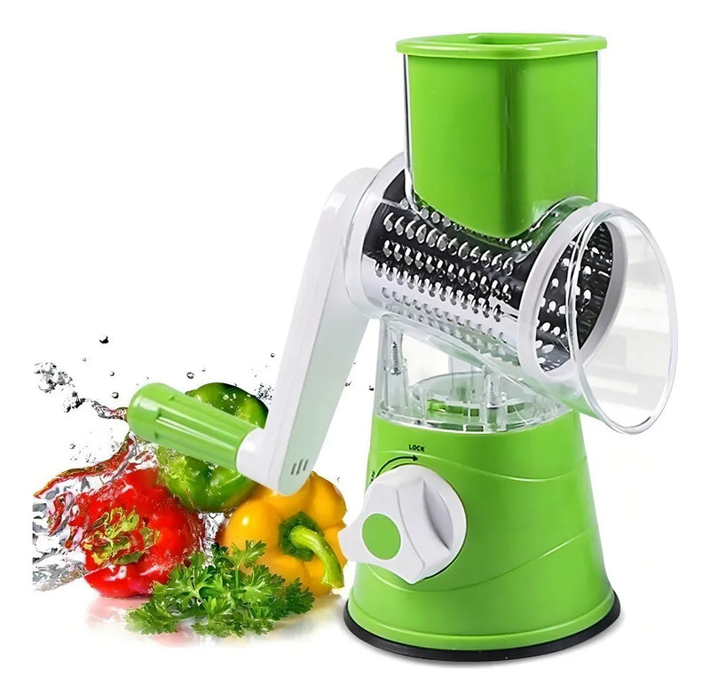 Cortador de verduras 3 en 1 de acero inoxidable y rallador de mesa