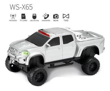 Radio Parlante Camioneta Ws-x65 Bluetooth Fm Usb Plateado