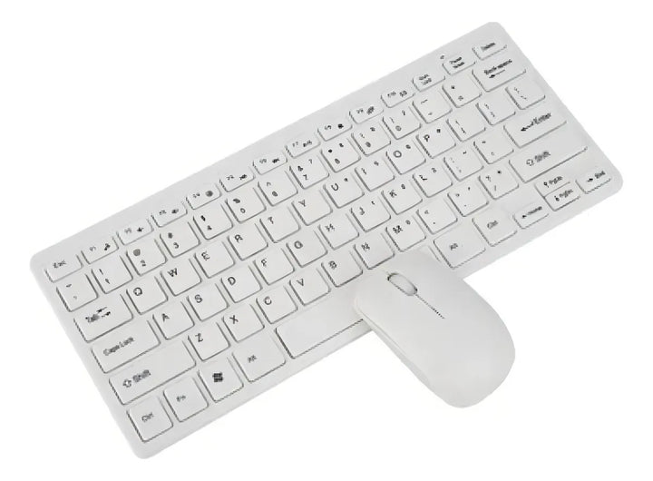 Combo Mini Teclado Mouse Inalambrico Teclado Blanco