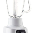 Licuadora Imusa Powermix Glass 1,25 L blanca con vaso de vidrio
