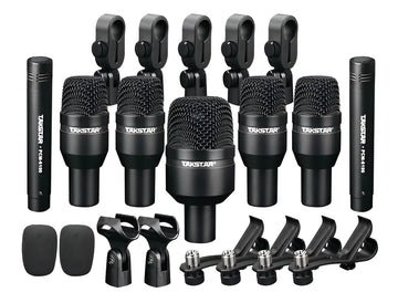 Kit de micrófono con batería Takstar Dmsd7 con funda superior, color negro
