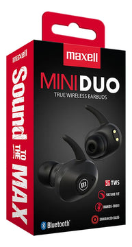 Audífonos In Ear Inalambricos Tws Maxell Bluetooth Mini Duo Negro