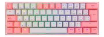 Teclado Redragon Fizz Pro Wireless K616-rgb White/pink Teclado Blanco-rosa Idioma Español