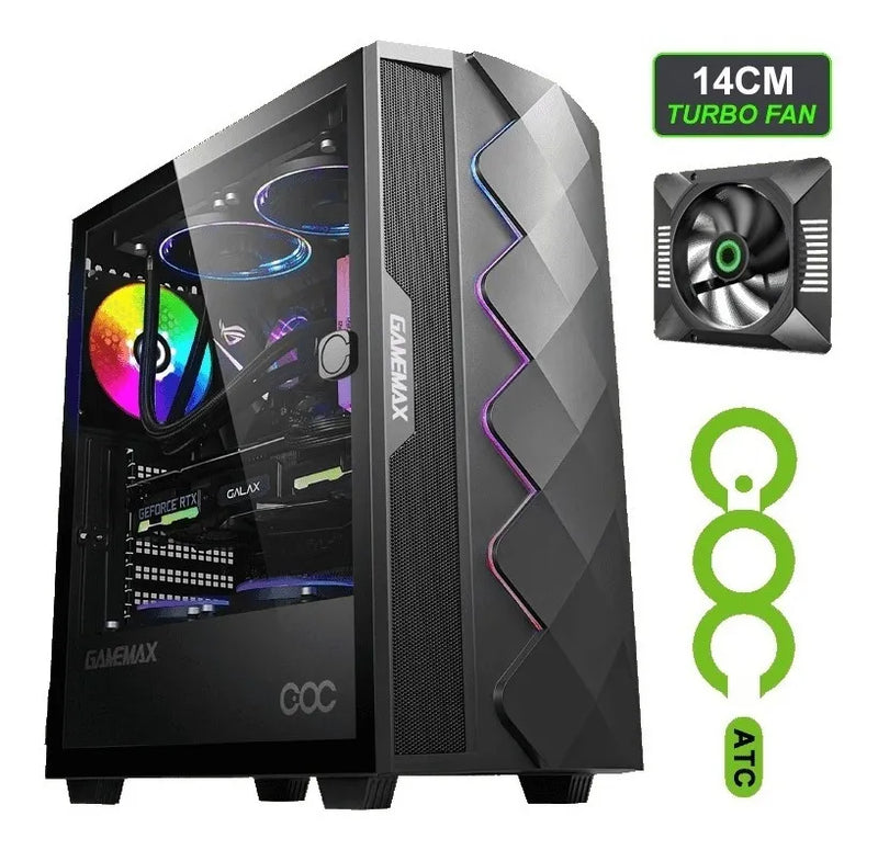 Chasis Gamer Diamond Coc Gamemax Negro