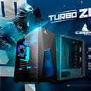 Caja Gabinete Iceberg Turbo Z8 Con 5 Ventiladores Incluidos Negro