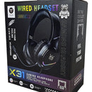 Auriculares profesionales para jugadores Onikuma X31 Rgb negros