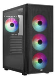 Gabinete Gamer Aerocool Designer 4 Ventiladores Argb Color Negro
