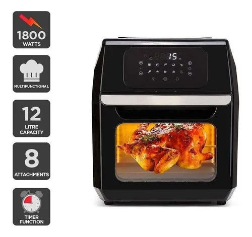 Freidora + Horno Sin Aceite 12litros Negro