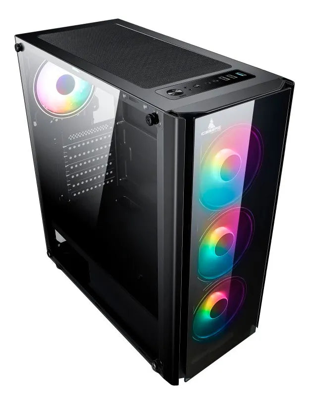 Caja Gabinete Chasis Atx Gamer Iceberg Crystal G9 V3 Negro