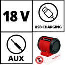 Parlante Y Cargador Usb Inalambrico Einhell Bluethooth 5.0