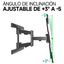 Soporte Pantalla Gc P6 Tv Ajustable Reclinable 45-75 45.5kg Color Negro