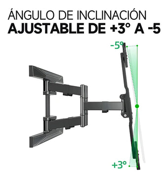 Soporte Pantalla Gc P6 Tv Ajustable Reclinable 45-75 45.5kg Color Negro