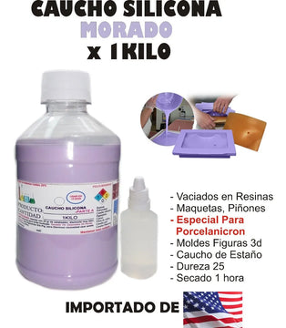 Caucho Silicona Mold 25 Estaño Liquido Moldes 1kiloescultura