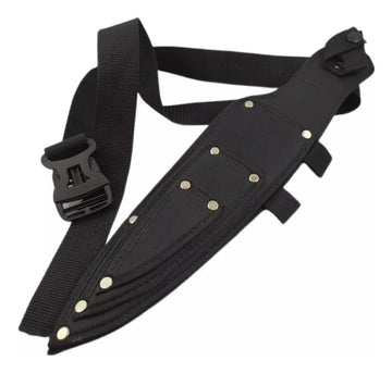 Funda Porta Cuchillos Y Chaira Para Cintura Negro