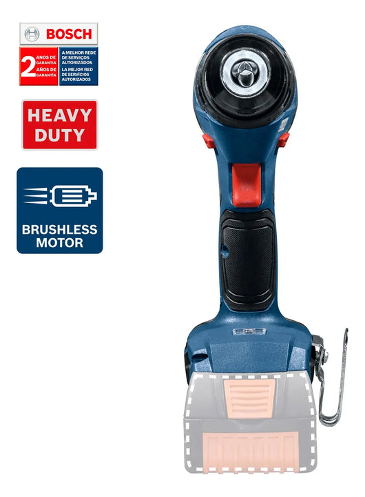 Taladro Percutor Inal ½ Gsb-18v50 Solo Bosch Sin Bat Y Carg Azul Petróleo