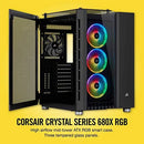 Corsair Crystal Series 680x Rgb Carcasa Inteligente Atx De V Black