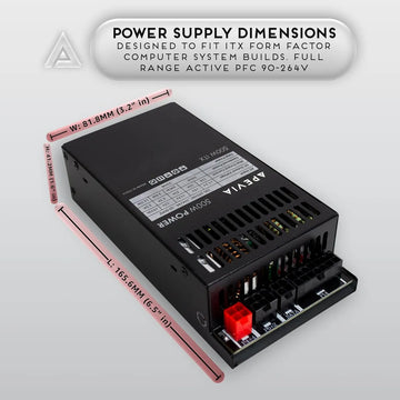 Fuente De Poder 500w Apevia Itx Modular Para Pc