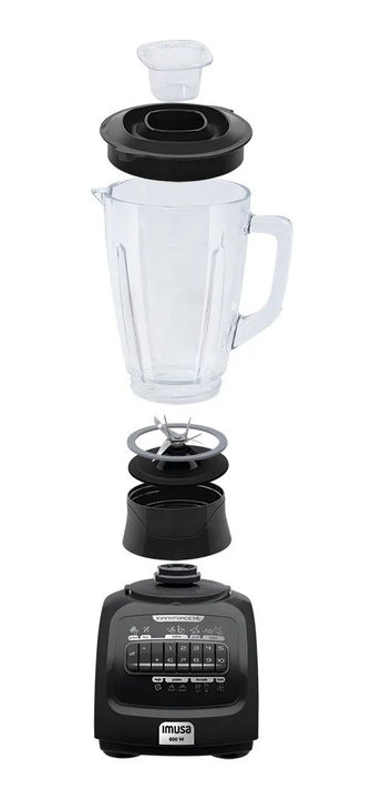 Licuadora Imusa Infiny Force XL 10 2.2 L negra con vaso de vidrio