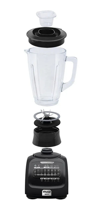 Licuadora Imusa Infiny Force XL 10 2.2 L negra con vaso de vidrio