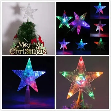 Estrella Led Multicolor Para Árbol De Navidad Colores