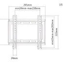 Soporte Led Lcd Base Para Pared Tv De 14 A 42 Pulgadas Color Negro