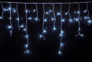 Luz Cortina O Cascada Instalación Luz Blanca 3 Metros Ancho