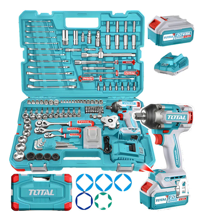 Pistola De Impacto Batería 4amp + Cargador + 152 Accesorios Verde