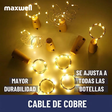 Luces Led Guirnalda Con Corcho Para Botella Hada Maxwell X10
