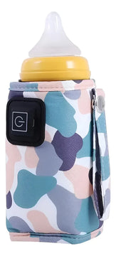 Calentador De Biberón/tetero Para Bebe Portatil Usb Viajero Camuflado Azul Claro